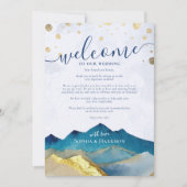 Golden Mountain Wedding Willkommensbrief & Tour Einladung (Vorderseite)