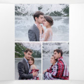 Golden Mountains Fotomotiv Hochzeit Dreifach Gefaltete Einladung (Innenseite Mitte)