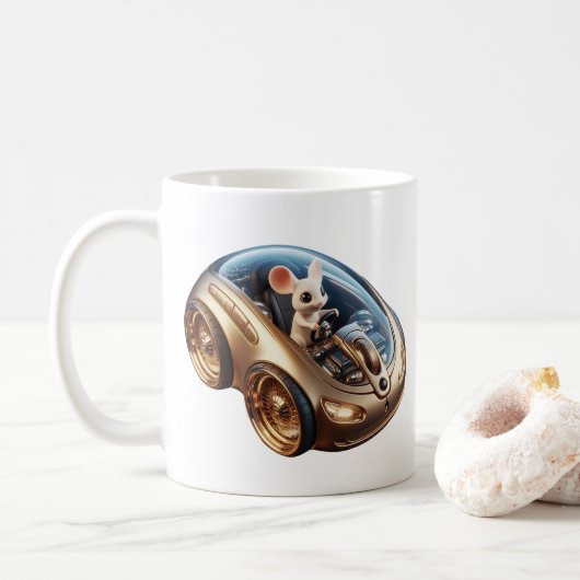 Golden Mouse-Mobile: Die Mission einer kleinen Mau Kaffeetasse (Mit Donut)