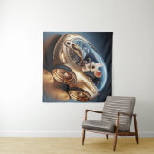 Golden Mouse-Mobile: Die Mission einer kleinen Mau Wandteppich (Beispiel (Horizontal))