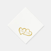 Golden | Mr. Modern Monogram Wedding Napkins Serviette (Ecke)