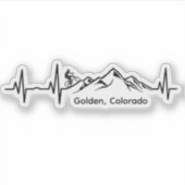 Golden MTB-Vinyl-Aufkleber Aufkleber (Vorderseite)
