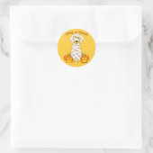 Golden Mummy Runder Aufkleber (Tasche)