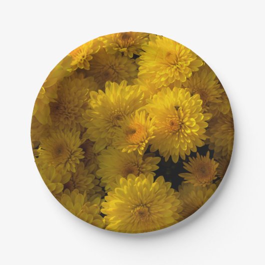 Golden Mums Pappteller (Vorderseite)