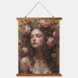 Golden Muse Wood Topped Tapestry Wandteppich Mit Holzrahmen