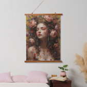 Golden Muse Wood Topped Tapestry Wandteppich Mit Holzrahmen (Schlafzimmer)