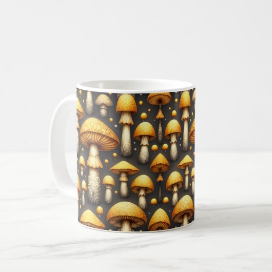 Golden Mushrooms Kaffeetasse (Vorderseite Links)