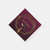 Golden Music Treble Clef und Cap Serviette (Ecke)