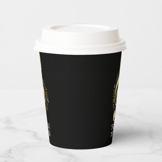 Golden Musical Design Paper Cup Pappbecher (Links)