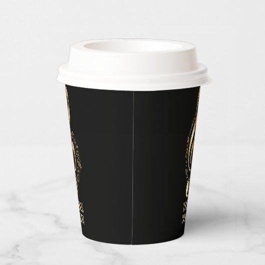 Golden Musical Design Paper Cup Pappbecher (Rechts)