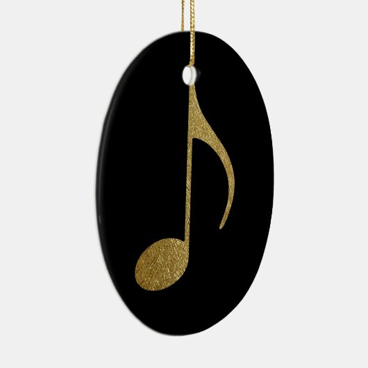 Golden Musical Note Keramik Ornament (Rechts)