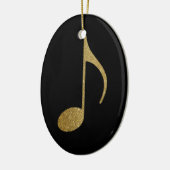 Golden Musical Note Keramik Ornament (Links)