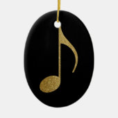 Golden Musical Note Keramik Ornament (Vorne)