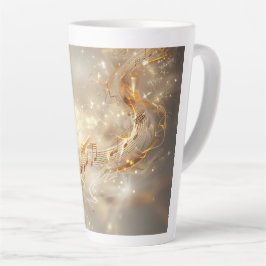 Golden Musical Notes Digital Art Milchtasse
