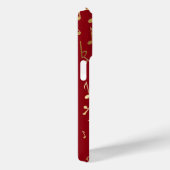 Golden Musical Notes on deep red Background Case-Mate iPhone Hülle (Rückseite / Rechts)