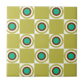 Golden Mustard Diner Dots Fliese (Vorderseite)