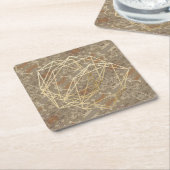 GOLDEN Muster Rechteckiger Pappuntersetzer (angewinkelt)