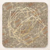 GOLDEN Muster Rechteckiger Pappuntersetzer (Vorderseite)