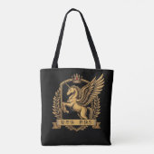 Golden Mythical Winged Horse Lunar New Year Tasche (Rückseite)