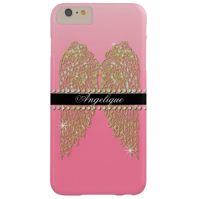 Golden n Diamond Jewel Look Angel Wings Bling Case-Mate iPhone Hülle (Rückseite)
