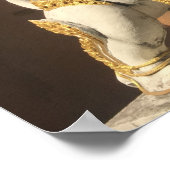 Golden Naga und White Dog ~ Chiang Mai, Thailand Poster (Ecke)