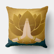 Golden Namaste Pillow