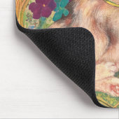  Golden Nap: Feline Serenity in Bloom Mousepad (Ecke)