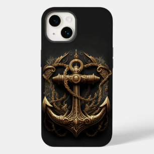 Golden Nautical Anchor Case-Mate iPhone-Hülle iPhone 14 Hülle
