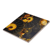 Golden Nautilus abstraktes Goldgold Fliese (Seite)