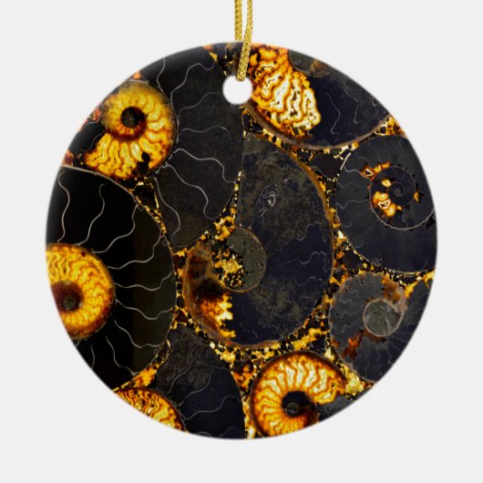 Golden Nautilus Keramik Ornament (Vorne)