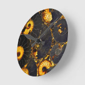 Golden Nautilus Runde Wanduhr (Winkel)