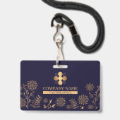 Golden Navy Ausweis (Vorderseite mit Lanyard)