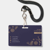 Golden Navy Ausweis (Rückseite mit Lanyard)