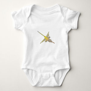 Golden Nazca Lines Hummingbird Baby Strampler