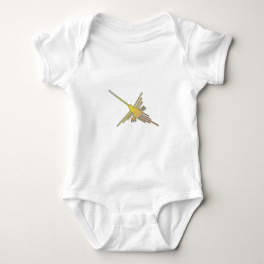Golden Nazca Lines Hummingbird Baby Strampler (Vorderseite)