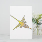 Golden Nazca Lines Hummingbird Briefpapier (Stehend Vorderseite)