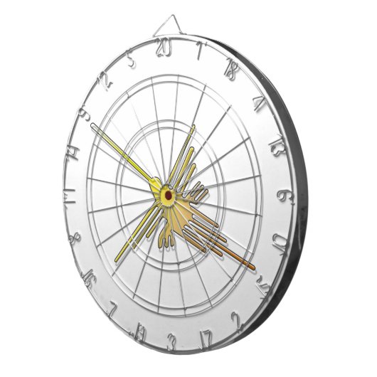 Golden Nazca Lines Hummingbird Dartscheibe (Vorderseite rechts)