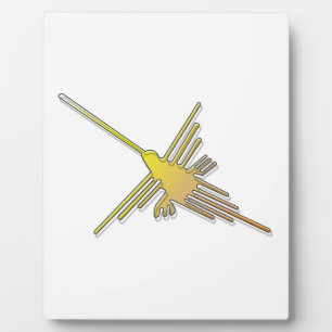 Golden Nazca Lines Hummingbird Fotoplatte