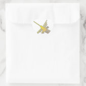 Golden Nazca Lines Hummingbird Herz-Aufkleber (Tasche)