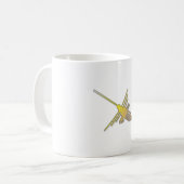 Golden Nazca Lines Hummingbird Kaffeetasse (Vorderseite Links)