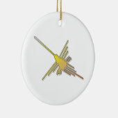 Golden Nazca Lines Hummingbird Keramikornament (Rechts)