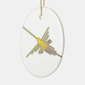 Golden Nazca Lines Hummingbird Keramikornament (Links)