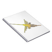 Golden Nazca Lines Hummingbird Notizblock (Rechte Seite)
