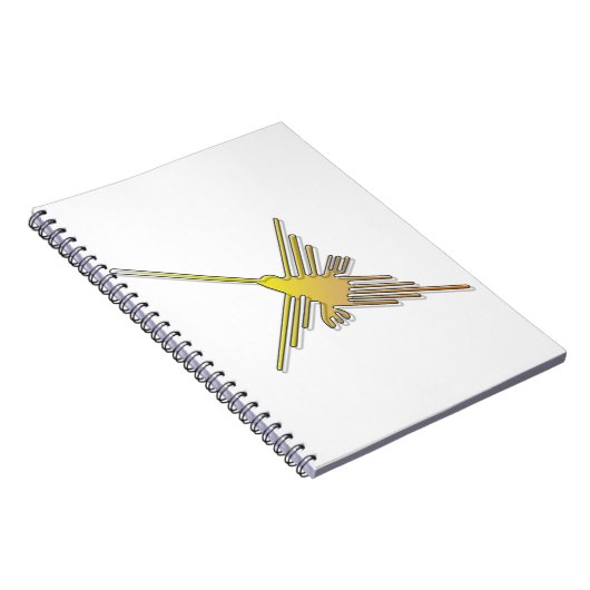 Golden Nazca Lines Hummingbird Notizblock (Rechte Seite)