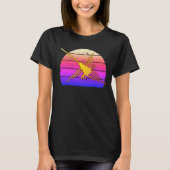 Golden Nazca Lines Hummingbird Retro Sunset T-Shirt (Vorderseite)
