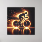 Golden Neon Bicycle Leinwanddruck (Vorderseite)