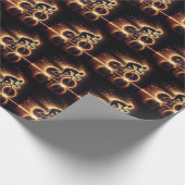 Golden Neon Cyclist Geschenkpapier (Ecke)