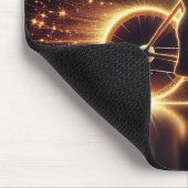 Golden Neon Cyclist Mousepad (Ecke)