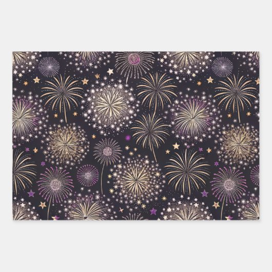 Golden New Year Geschenkpapier Set (Vorderseite)