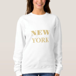 Golden new york text Classic Sweatshirt